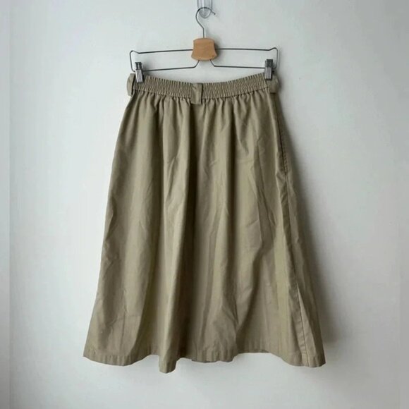 Tilley endurables utility high waisted front buttons skirt vintage tan color - Picture 9 of 13